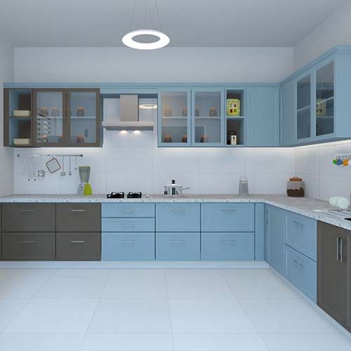 L-Shaped Modular Kitchen